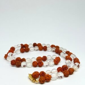 Rudraksh & White Mala